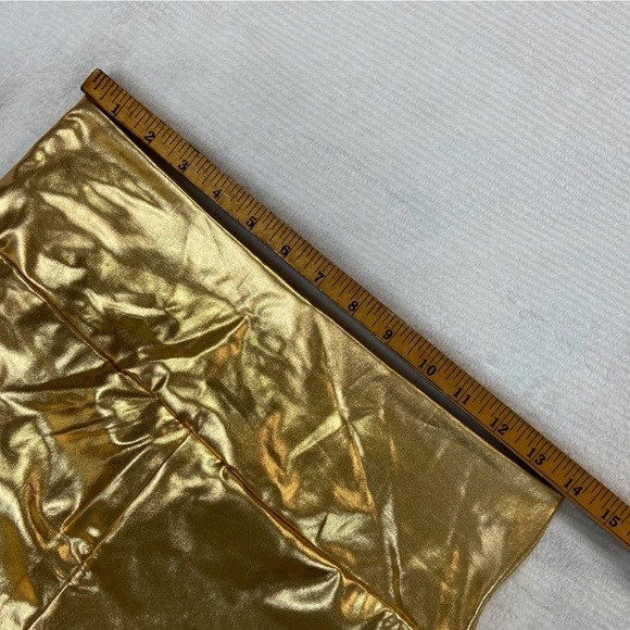 Sakkas Gold Shinny Stretchy  Leggings size Large - Picture 4 of 4